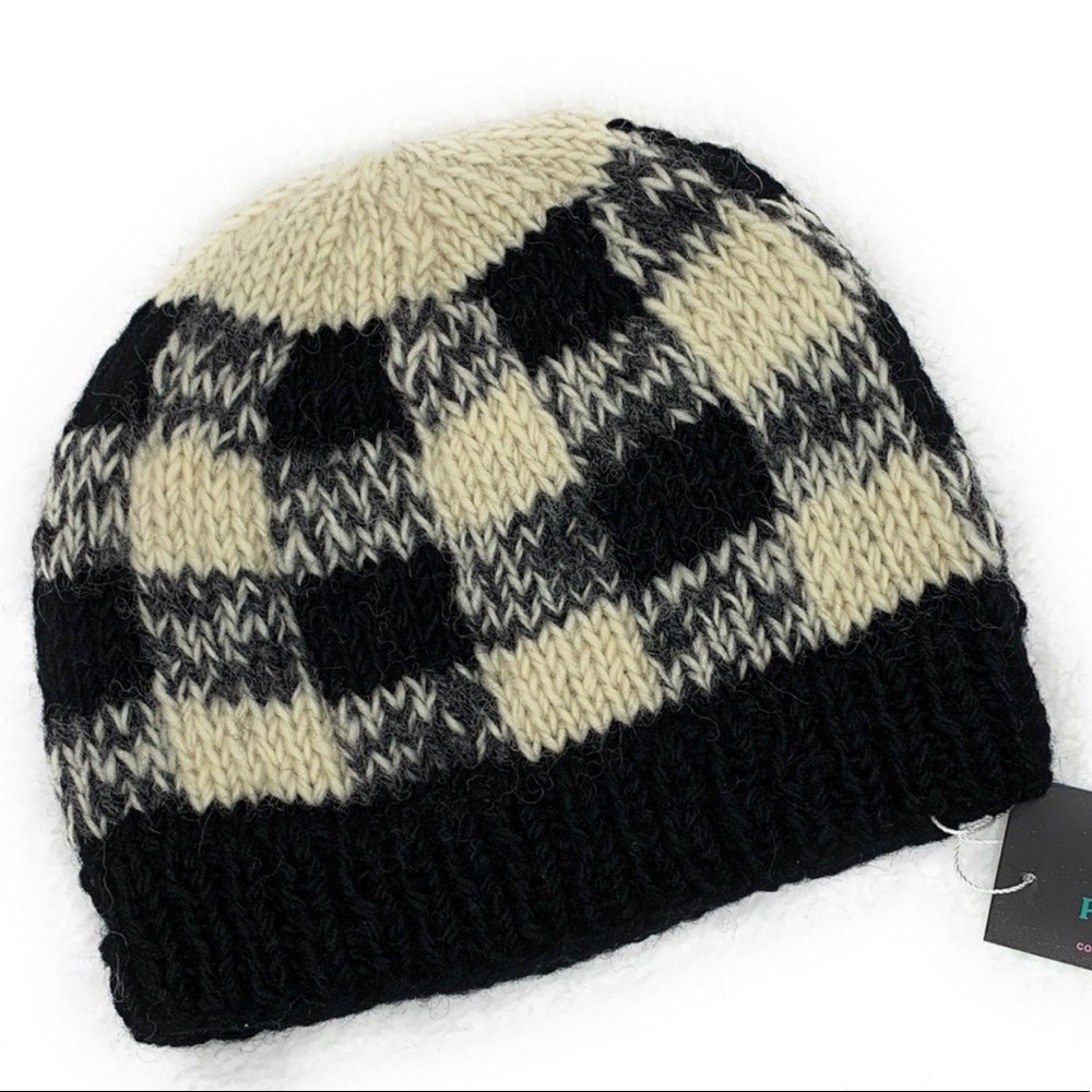 Buffalo Check Wool Beanie